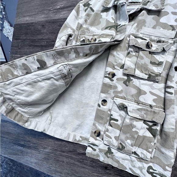 Bershka Camouflage Camo Utility Jacket Coat - Picture 4 of 6